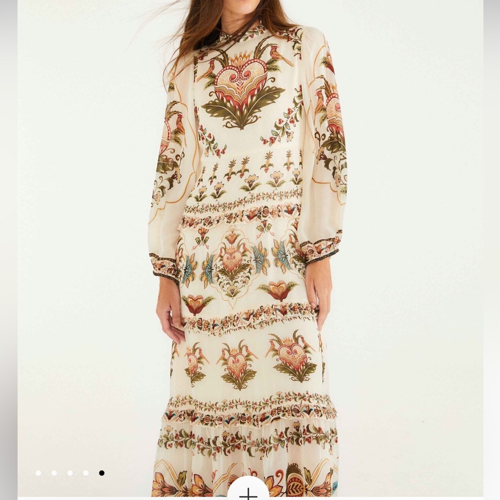 FARM RIO ‼️‼️ Cream Majestic Hearts Maxi Dress - Picture 4 of 8